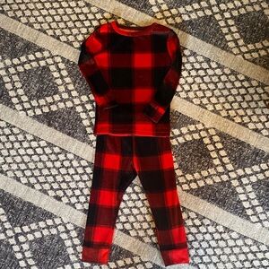 Cat & Jack Red and Black Plaid Kids Pajama Set - SOOOO SOFT! - Size: 3T